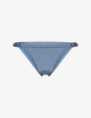 GRACEJACOB Shimmer Adjustable Bikini Bottoms Selfridges