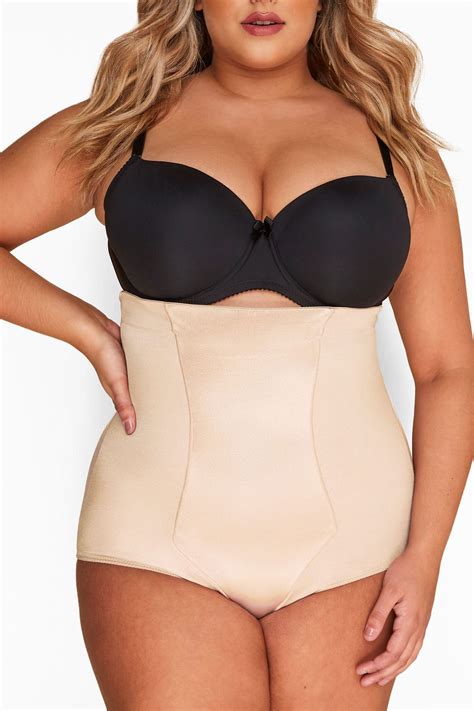 Corrigerende Slip Van Satijn Met Hoge Taille In Nude Yours Clothing