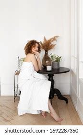 Attractive Tender Curly Haired Naked Girl Stock Photo Shutterstock