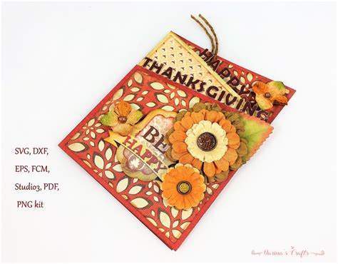 Happy Thanksgiving Card Svg Bundle Darinas Crafts