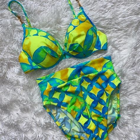 Vintage Swim Vintage S Neon Bikini Set Poshmark