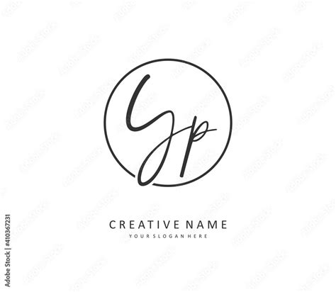 Yp Initial Letter Handwriting And Signature Logo A Concept Handwriting