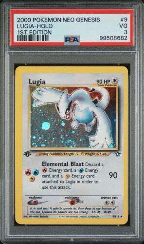 Lugia Holo Neo Genesis St Edition Psa Vg Ebay