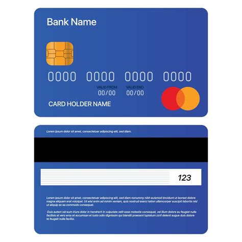 credit card   front  vector art  vecteezy