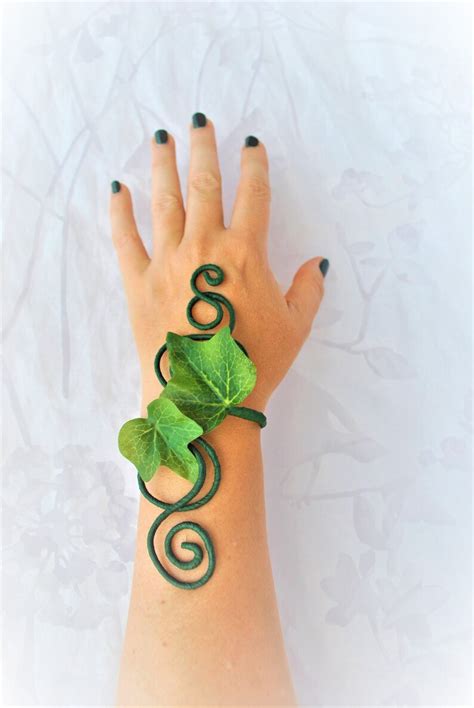 Poison Ivy Green Ivy Arm Cuff Wrap Bracelet Woodland Forest Etsy