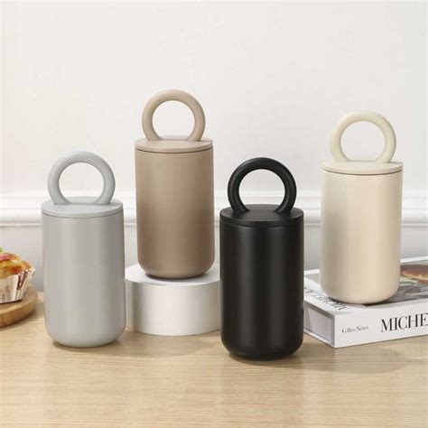 Jual Tumbler Termos With Handle Vacuum Cup Insulated Mug Hot Cool Ml Stainless Steel
