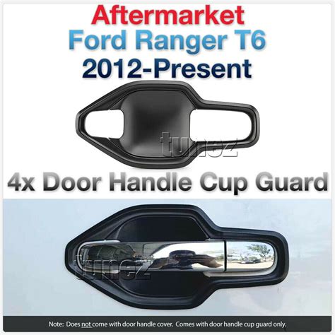 TUNEZ Door Handle Cup Guard Cover For Ford Ranger T6 PX XL XLT XLS