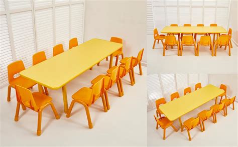 Rectangular Table For Ten People In Fireproof Board Rectangular Table