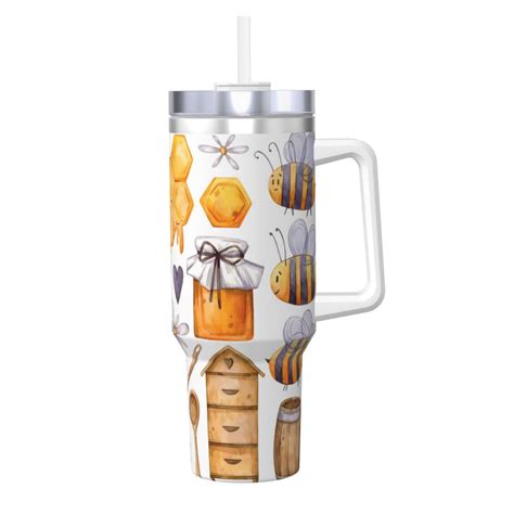 Rocae Honey Bee Set For Oz Ice Bully With Handle Keeps Drinks Hot Or Cold For Hours Walmart