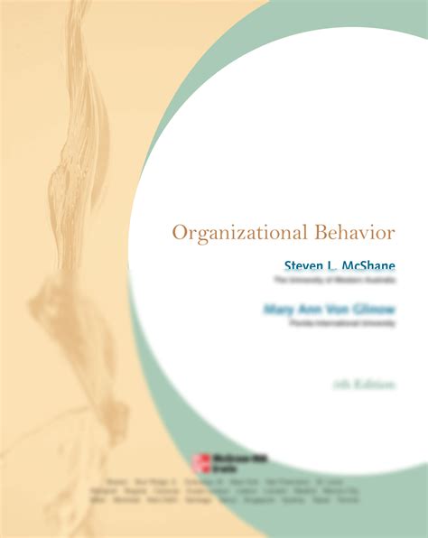 Organizational Behavior By Mcshane And Von Glinow 6th Edition 2