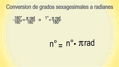 Conversiones De Grados Sexagesimales A Radianes Youtube