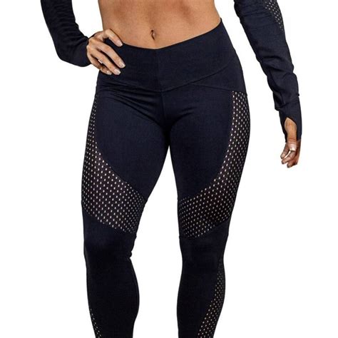 High Waist Compression Yoga Leggings with Mesh Splice • The Fab Yogi™