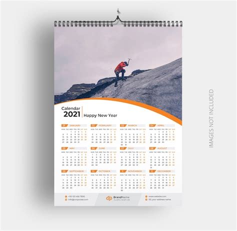 Premium Vector | Wall calendar template