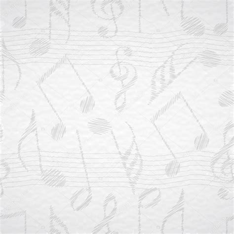 Musical Notes With Seamless Pattern Stock Vector Image By