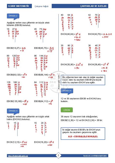 S N F Ebob Ekok Al Ma Ka D Pdf Ndir Matematik Vakti