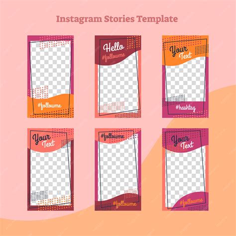 Premium Vector | Instagram stories abstract flat style frame design