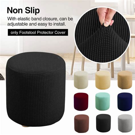 footstool cover elastic seat cover polyester ottoman covers