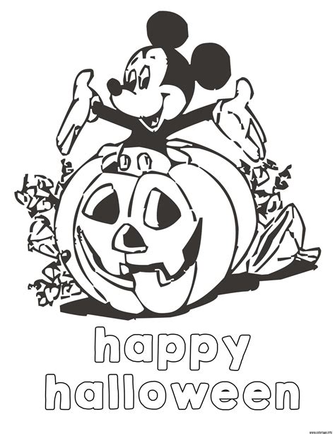 Coloriage Le Monde De Disney Happy Halloween JeColorie