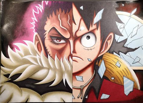 Drawing Luffy Vs Katakuri One Piece By Loloow On Deviantart
