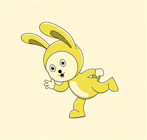 Premium Vector | Cute and happy bunny illustration cartoon