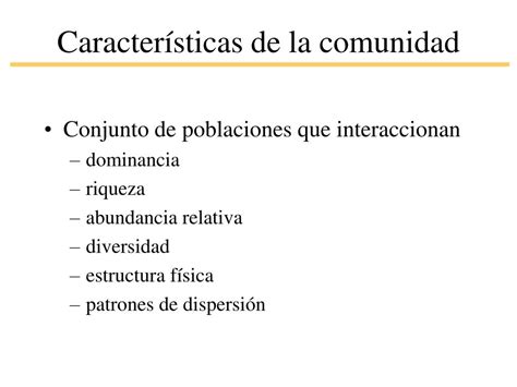 PPT La comunidad biológica PowerPoint Presentation free download