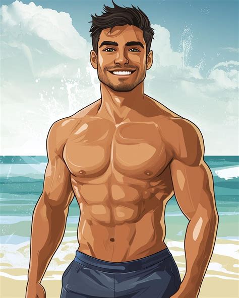 Gay Art Gay Wall Art Gay Gifts Blue Beach Style Gay Men Gay Gay Erotic Art Men In Love