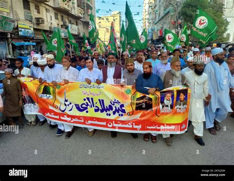 Activists Of Sunni Tehreek Pst Are Holding Jashan E Eid Milad Un Nabi