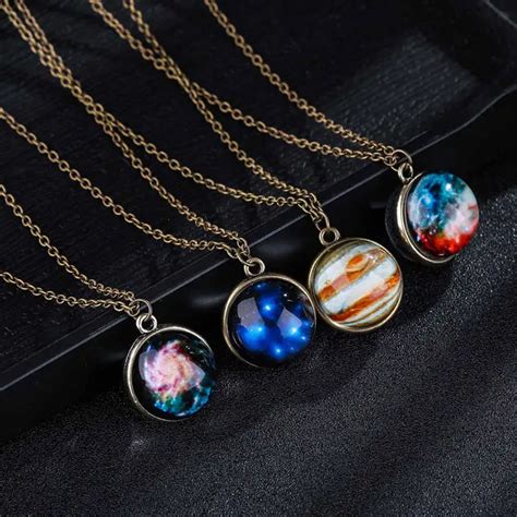 Glass Luminous Series Necklace Glow In The Dark Moon Necklace Christmas