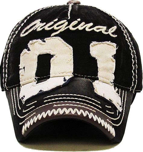 Kbvt 554 Blk 01 Original Vintage Ballcap Distressed Washed Amazonca