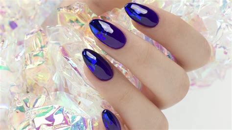 Szklane paznokcie folia Mirror Aurora Indigo Nails :: Glass Nails Foil ...