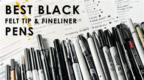 Best Black Felt Tip & Fineliner Pens ULTIMATE TEST - YouTube