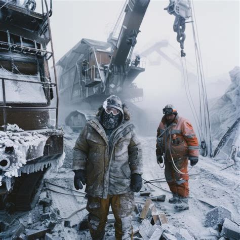 Premium Photo A Man In A Snow Suit Stands In Front Of A Building That