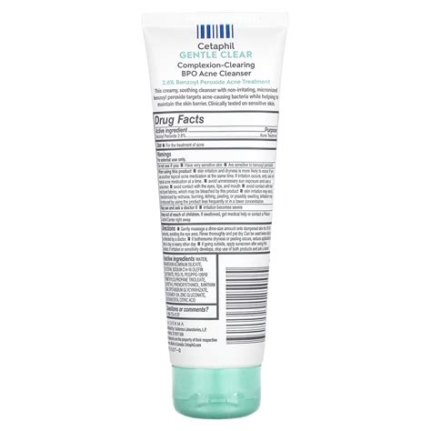 Cetaphil Gentle Clear Complexion Clearing Bpo Acne Cleanser 42 Fl