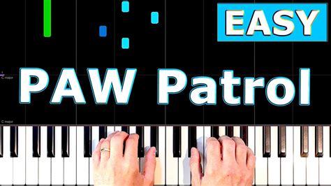 PAW Patrol Theme EASY Piano Tutorial Sheet Music YouTube