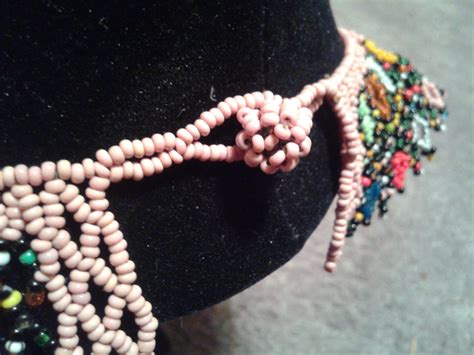 Native Seed Bead Bib Necklace Etsy