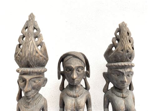 Naked Statue Nias Warrior Panglima Statue Sculpture Image Icon