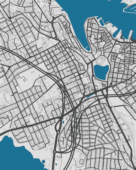 Stavanger City Digital Map Poster Special Maps And More