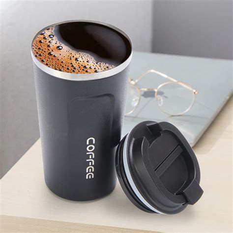 Aminojy Thermal Cups For Hot And Cold Drinks Travel Mug Insulated Coffee Cup With Leakproof Lid
