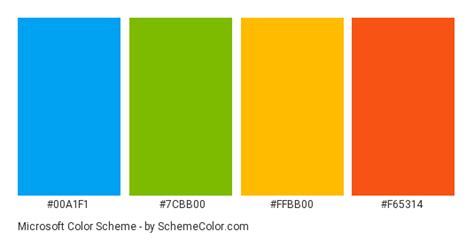 Microsoft Logo Color Scheme