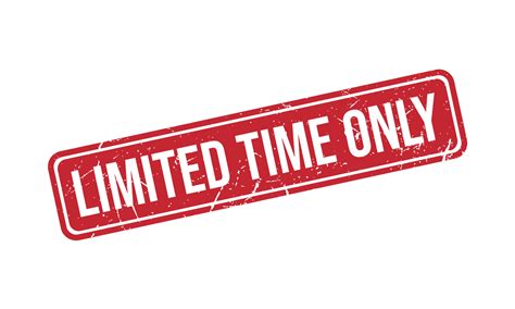 Limited Time Only Rubber Stamp Seal Vector 23089030 Vector Art At Vecteezy