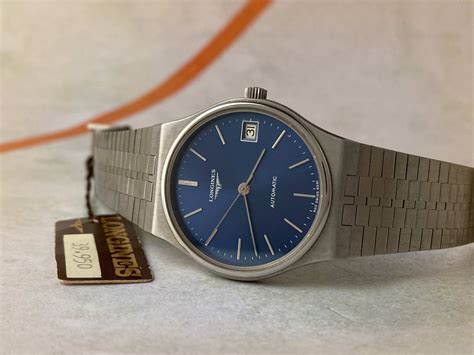 N.O.S. LONGINES AUTOMATIC BLUE Vintage Swiss automatic watch Cal. L990.1 Ref. 4391 *** NEW OLD ...