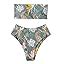 Amazon OMKAGI Women S Pieces Bandeau Bikini Swimsuits Off Shoulder High Waist Bathing