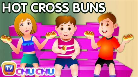 Hot Cross Buns Nursery Rhyme With Lyrics Cartoon Animation Rhymes