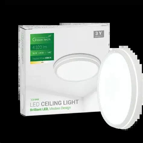 Led Plafonjera Green Tech Brilliant W K Cm Bijela Zd