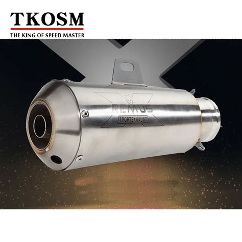 TKOSM 51 Mm Universal Motorcycle Modified Muffler Pipe With DB Killer