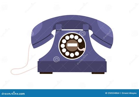 Retro Rotary Telephone With Disk Dial Headset Receiver Of 1937 300