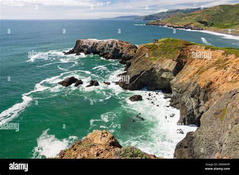 view   pacific ocean  point bonita california usa stock photo