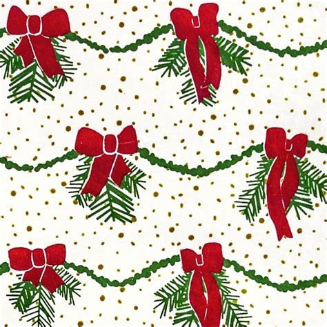 Holiday T Wrap Garland Whitegreenred Designer Wrapping Paper