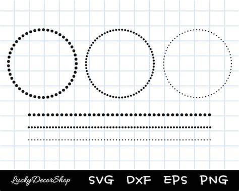 Dotted Circle Svg Dotted Line Svg Circle Frames Svg Cut Etsy Australia