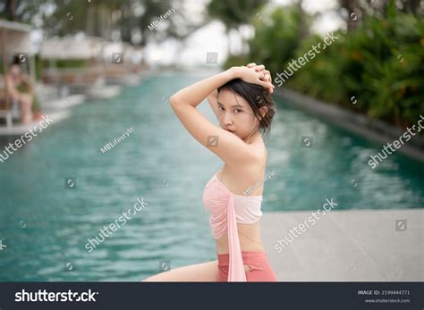 Woman Sexy Bikini Poolside Outdoor Stock Photo 2199444771 Shutterstock